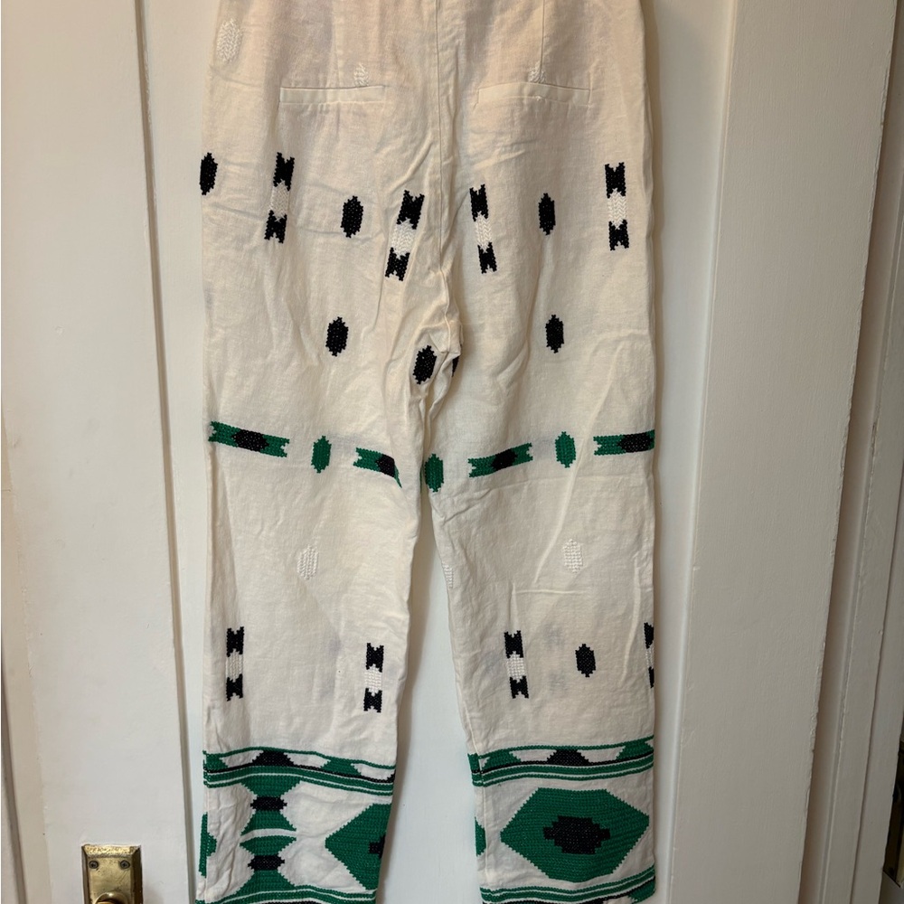 Zara Cream Skirt with Black Accents